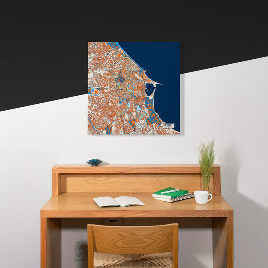 Sousse Tunisia Colorful City Map Canvas Print Scene