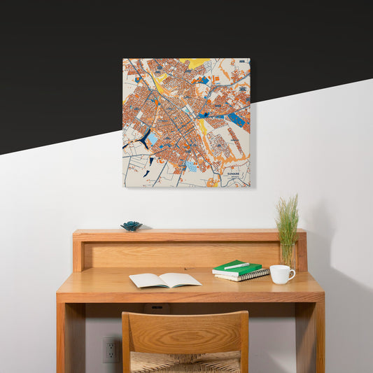 Sumare Brazil Colorful City Map Canvas Print Scene