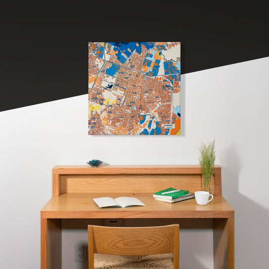 Suzano Brazil Colorful City Map Canvas Print Scene