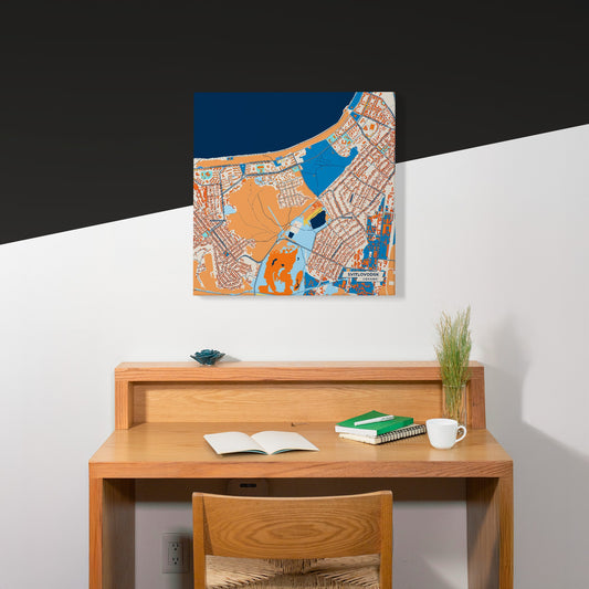 Світловодськ Ukraine Colorful City Map Canvas Print Scene