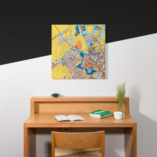 Świdnica Poland Colorful City Map Canvas Print Scene