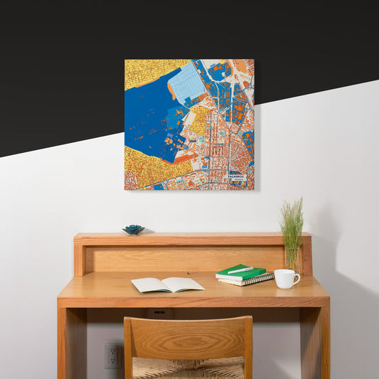 Таганрог Russia Colorful City Map Canvas Print Scene