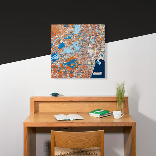 Taguig Philippines Colorful City Map Canvas Print Scene