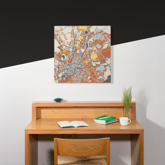 Taif Saudi Arabia Colorful City Map Canvas Print Scene