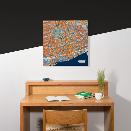 Toronto Canada Colorful City Map Canvas Print Scene