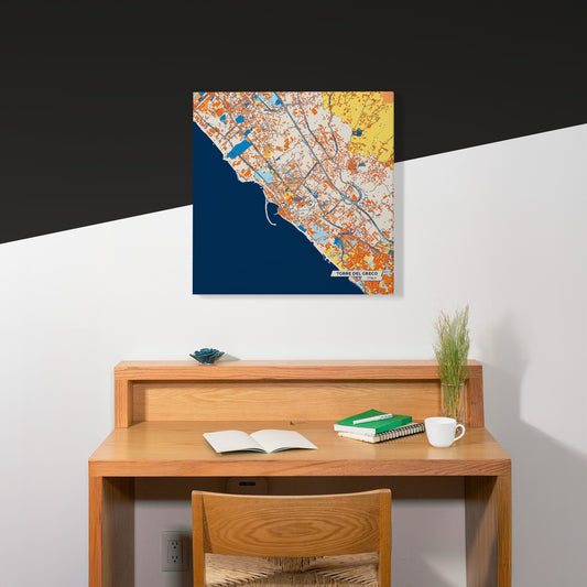Torre Del Greco Italy Colorful City Map Canvas Print Scene