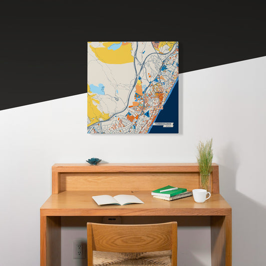 Torremolinos Spain Colorful City Map Canvas Print Scene