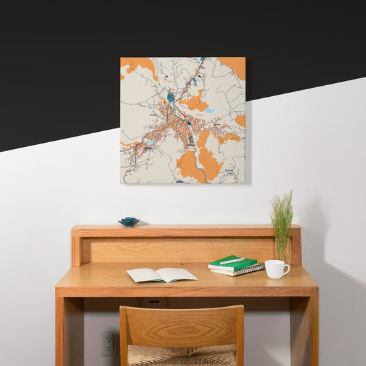 Тутин Serbia Colorful City Map Canvas Print Scene