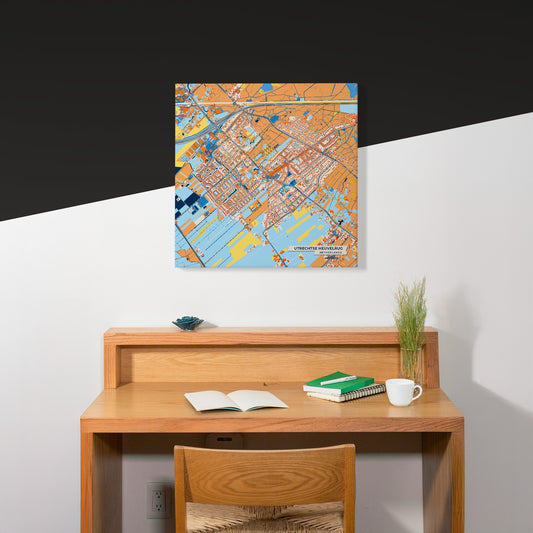 Utrechtseheuvelrug Netherlands Colorful City Map Canvas Print Scene