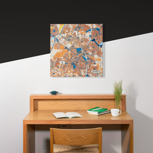 Valinhos Brazil Colorful City Map Canvas Print Scene