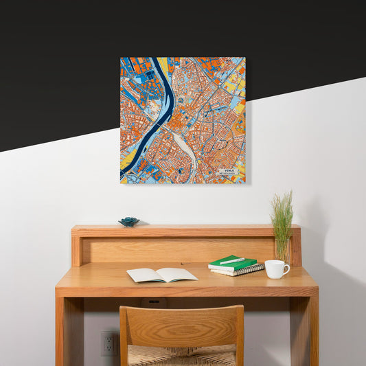 Venlo Netherlands Colorful City Map Canvas Print Scene