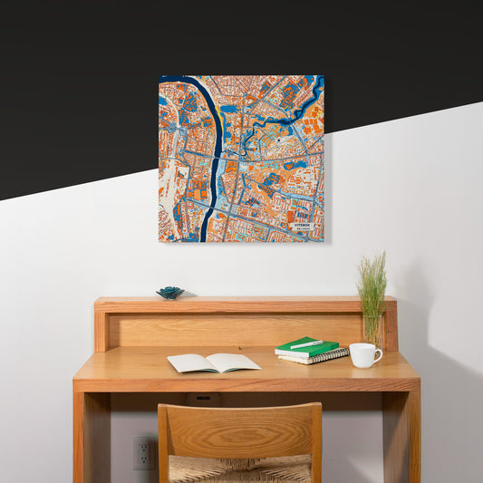 Вітебск Belarus Colorful City Map Canvas Print Scene