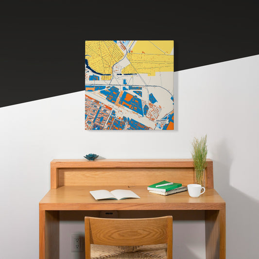 Волжский Russia Colorful City Map Canvas Print Scene