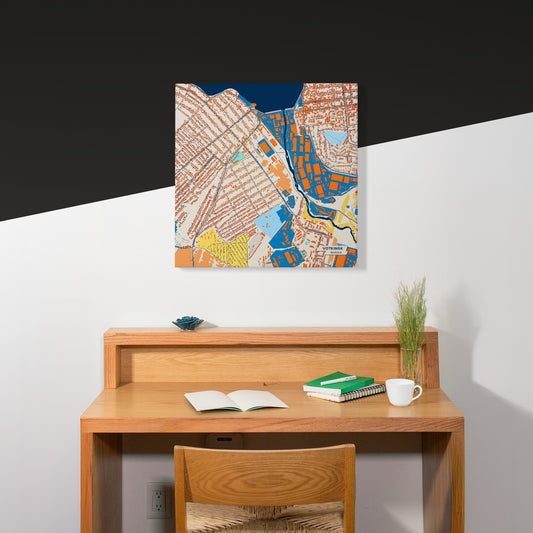 Воткинск Russia Colorful City Map Canvas Print Scene