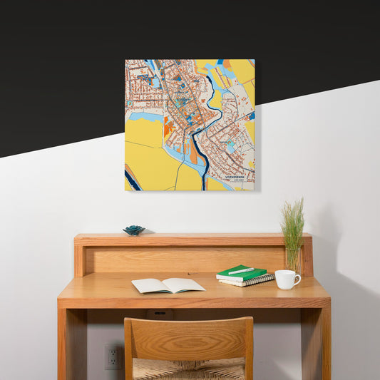 Вознесенськ Ukraine Colorful City Map Canvas Print Scene