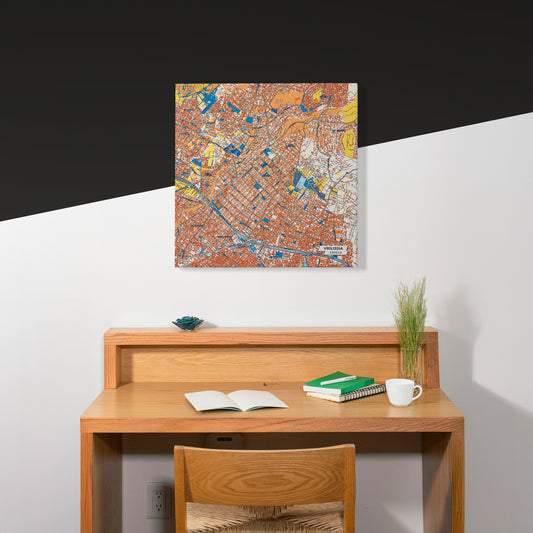 Βριλησσια Greece Colorful City Map Canvas Print Scene
