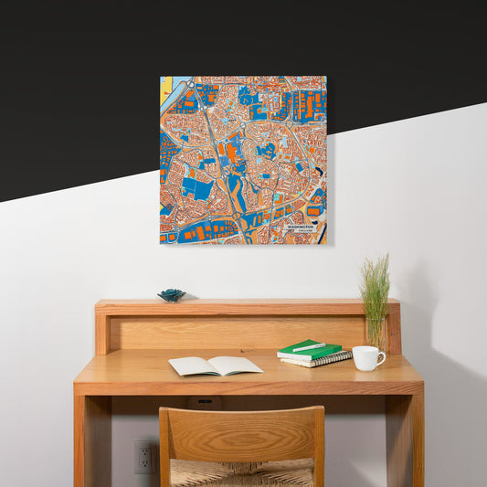 Washington England Colorful City Map Canvas Print Scene