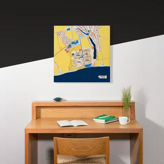 Южне Ukraine Colorful City Map Canvas Print Scene