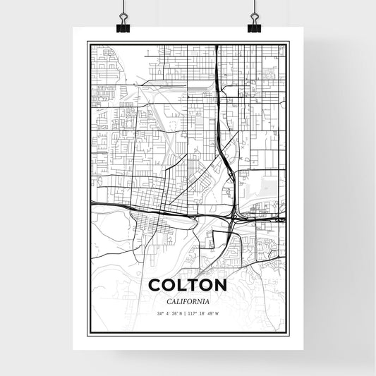 Colton California - Premium City Map Poster