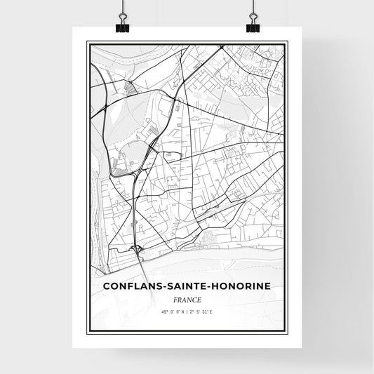 Conflans-Sainte-Honorine France - Premium City Map Poster