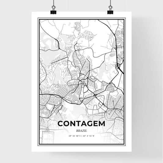 Contagem Brazil - Premium City Map Poster