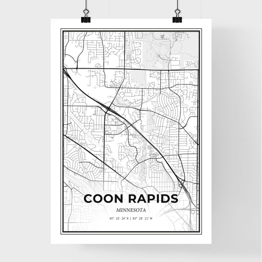 Coon Rapids Minnesota - Premium City Map Poster