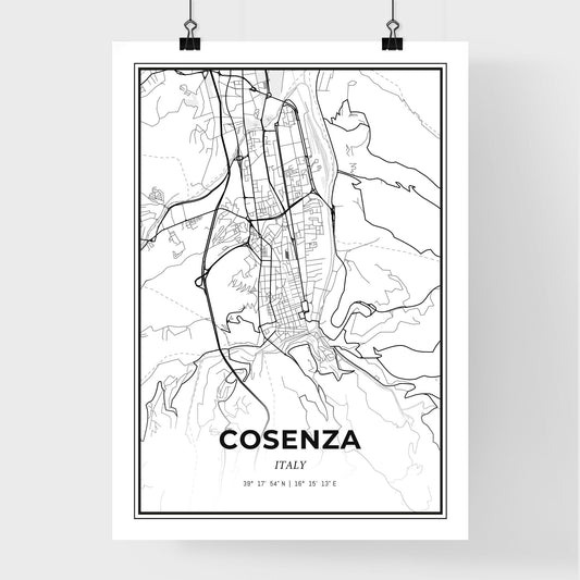 Cosenza Italy - Premium City Map Poster