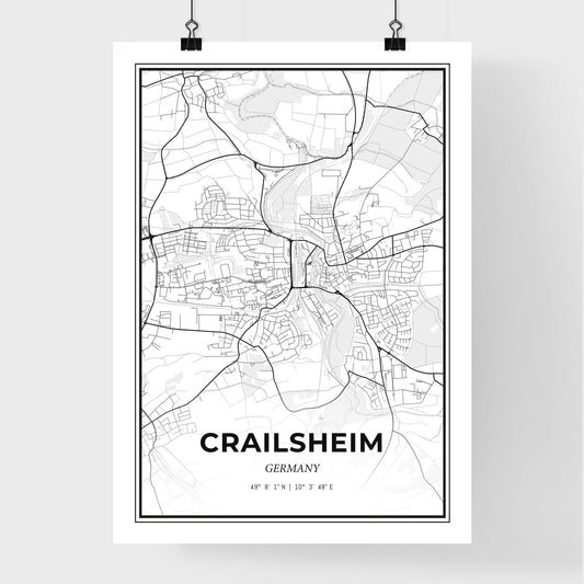 Crailsheim Germany - Premium City Map Poster
