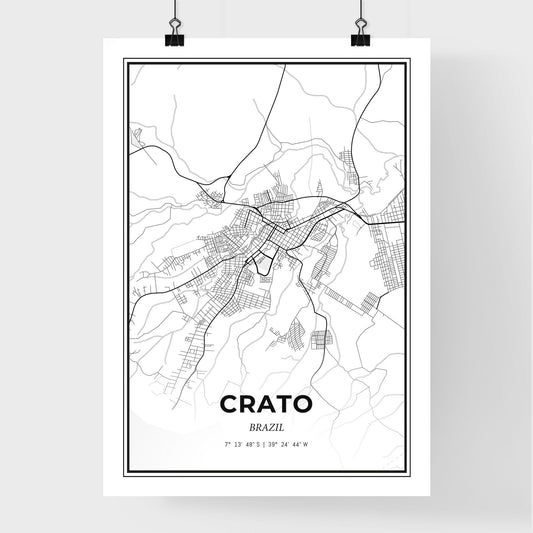 Crato Brazil - Premium City Map Poster