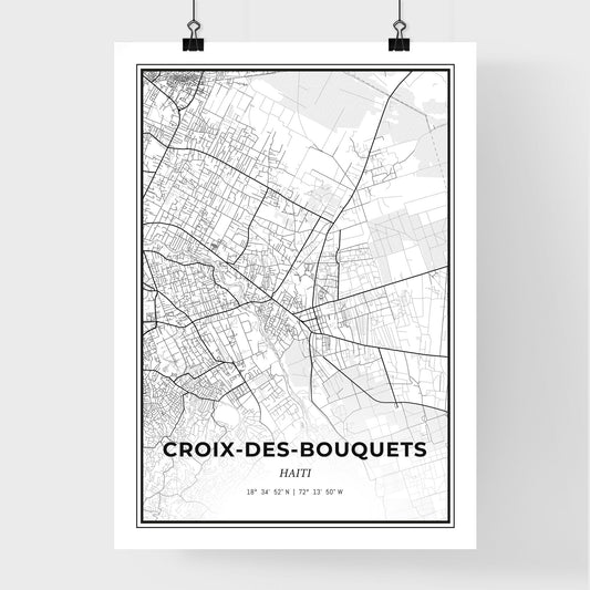 Croix-des-Bouquets Haiti - Premium City Map Poster
