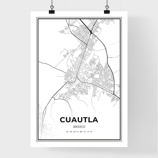 Cuautla Mexico - Premium City Map Poster