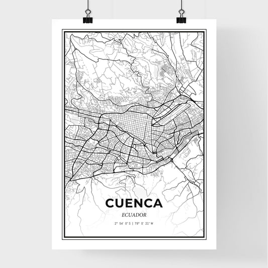 Cuenca Ecuador - Premium City Map Poster