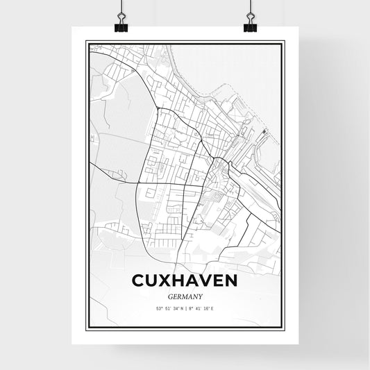 Cuxhaven Germany - Premium City Map Poster