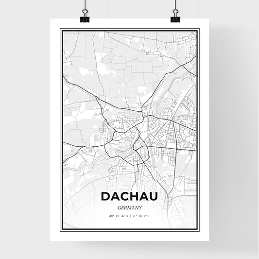 Dachau Germany - Premium City Map Poster