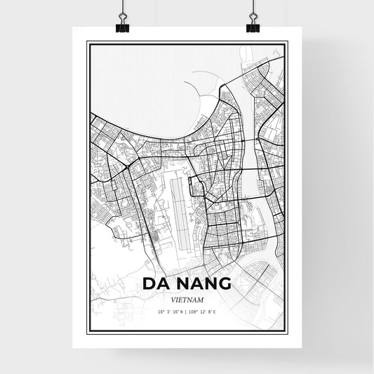 Da Nang Vietnam - Premium City Map Poster
