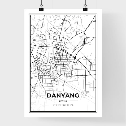 Danyang China - Premium City Map Poster