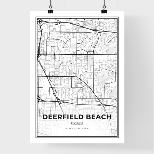 Deerfield Beach Florida - Premium City Map Poster