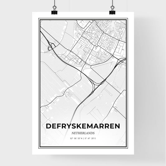 De Fryske Marren Netherlands - Premium City Map Poster