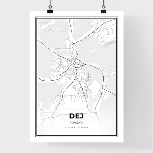 Dej Romania - Premium City Map Poster