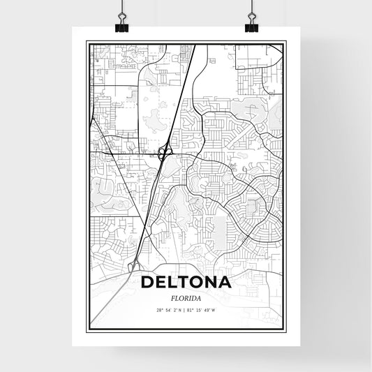 Deltona Florida - Premium City Map Poster