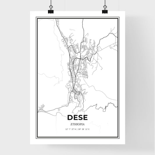 Dese Ethiopia - Premium City Map Poster