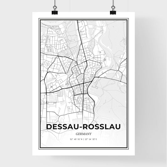 Dessau-Roßlau Germany - Premium City Map Poster