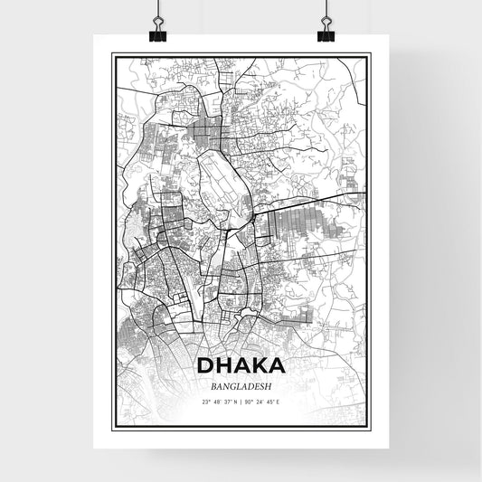 Dhaka Bangladesh - Premium City Map Poster