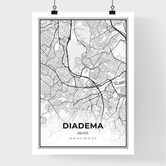 Diadema Brazil - Premium City Map Poster