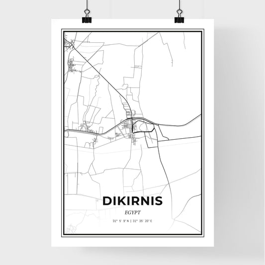 Dikirnis Egypt - Premium City Map Poster