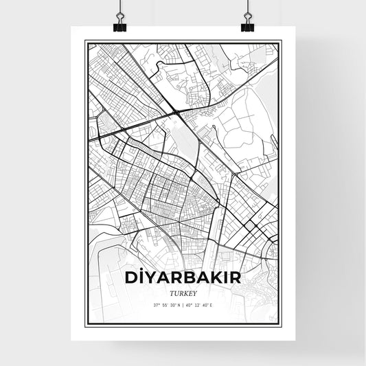 Diyarbakır Turkey - Premium City Map Poster