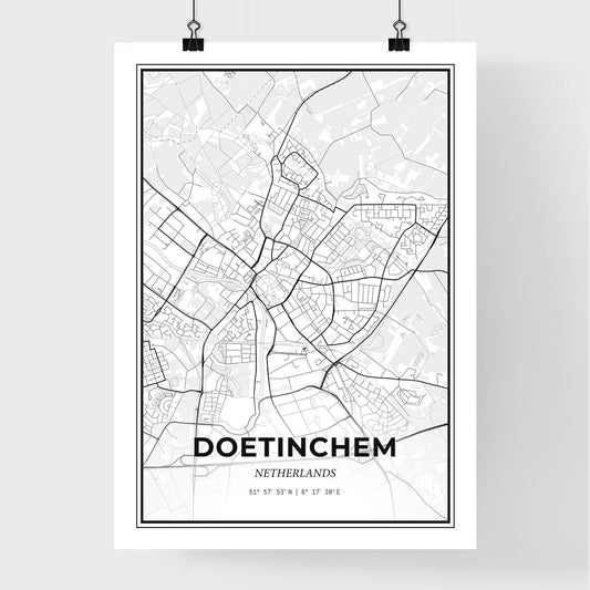 Doetinchem Netherlands - Premium City Map Poster