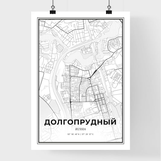 Dolgoprudny Russia - Premium City Map Poster