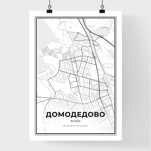 Domodedovo Russia - Premium City Map Poster