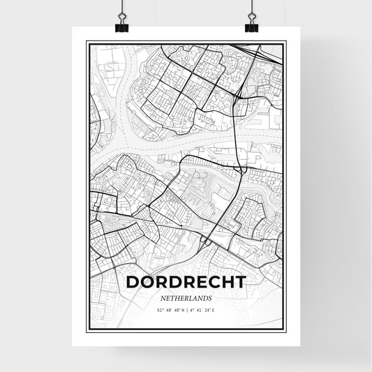 Dordrecht Netherlands - Premium City Map Poster